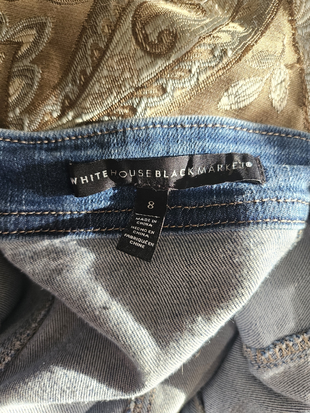 Blue Denim Button-Front Tank Top Size 8 - Picture 3 of 3